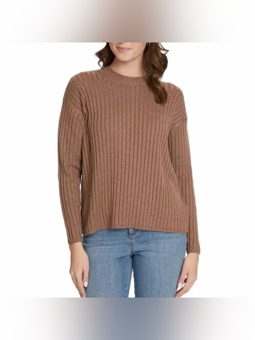 NWOT Jessica Simpson Women's Ribbed
Sweater Brown Long Sleeve Size XL